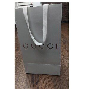 Authentic Gucci Holiday Silver SHOPPING GIFT Small Paper Bag 11.25"x6.76"x2.75"